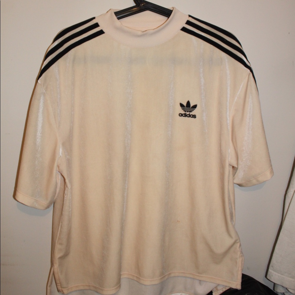 Mock neck velvet adidas top✨